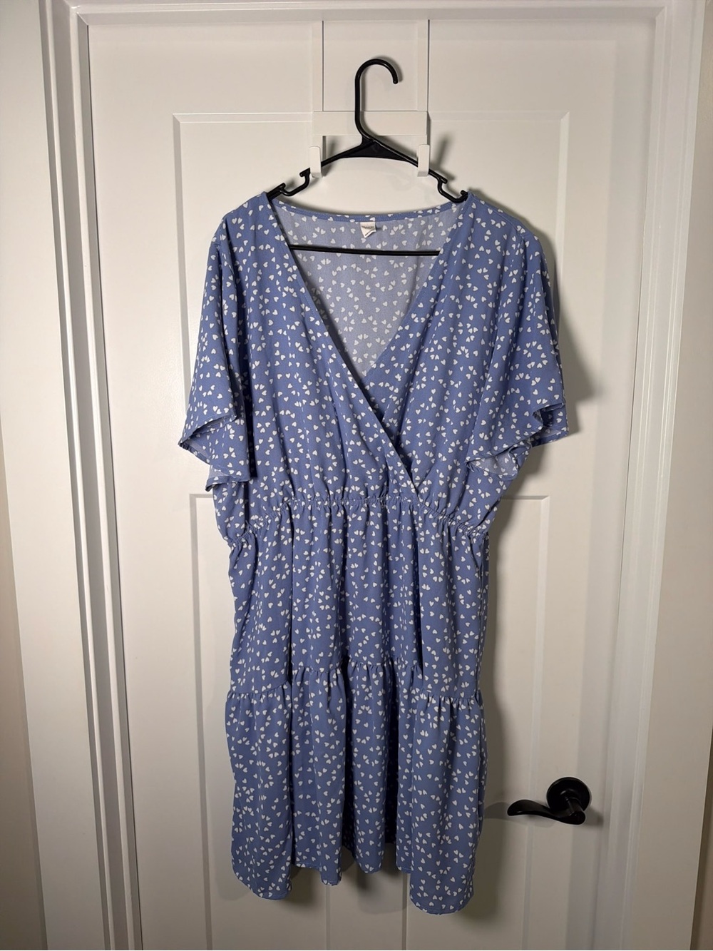 Women's Blue Floral Wrap Dress